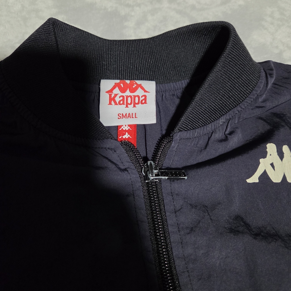 Kappa Black Logo Track Bomber Jacket with White Accents - Picture 4 of 5